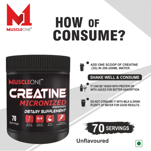 Muscle One Creatine Micronized Monohydrate 210g Unflavored - Image 7