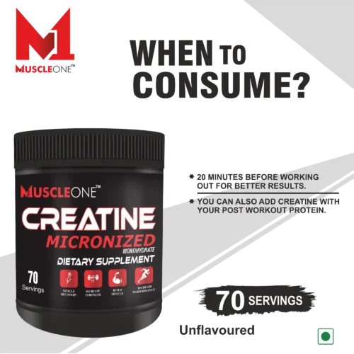 Muscle One Creatine Micronized Monohydrate 210g Unflavored - Image 6