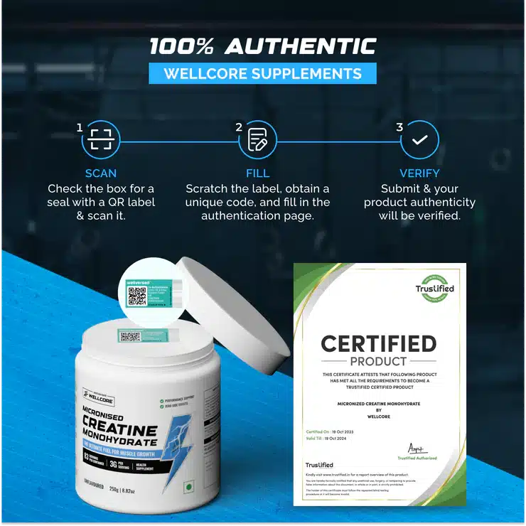 Wellversed Wellcore Micronised Creatine Monohydrate 250g Unflavored - Image 5