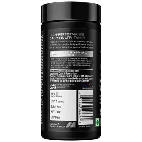 Muscletech Platinum Multivitamin 60 Tablets - Image 3