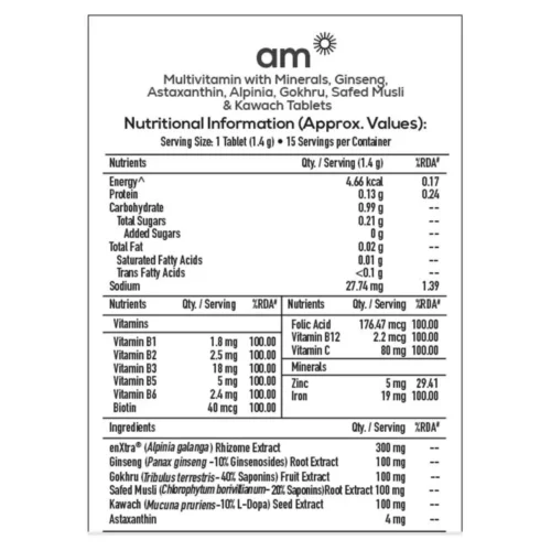 Healthkart TrueBasics am:pm Multivitamins for Men 30 Tablets - Image 8