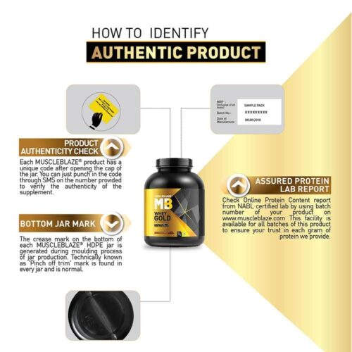 MuscleBlaze Whey Gold 100% Whey Protein Isolate 2 kg (4.4 lb) Mocha Cappuccino - Image 4