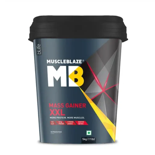 prd 3061209 MuscleBlaze Mass Gainer XXL with Complex Carbs and Proteins in 31 ratio 11 lb Chocolate o