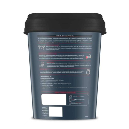 MuscleBlaze Mass Gainer XXL with Complex Carbs and Proteins in 3:1 ratio, 5 kg (11 lb), Chocolate - Image 2