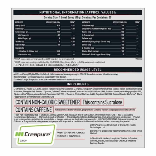 MuscleBlaze Pre Workout WrathX 300g Fruit Fury - Image 4