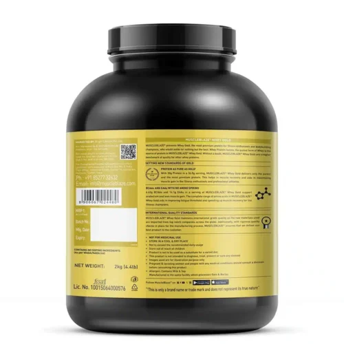 MuscleBlaze Whey Gold 100% Whey Protein Isolate 2 kg (4.4 lb) Mocha Cappuccino - Image 2