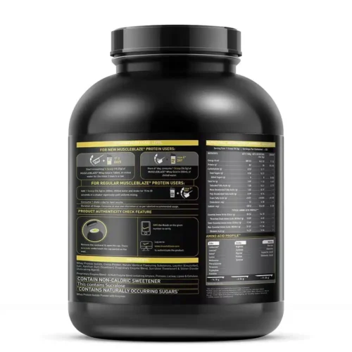MuscleBlaze Whey Gold 100% Whey Protein Isolate 2 kg (4.4 lb) Mocha Cappuccino - Image 3
