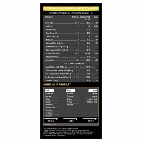 MuscleBlaze Whey Gold 100% Whey Protein Isolate 2 kg (4.4 lb) Mocha Cappuccino - Image 6