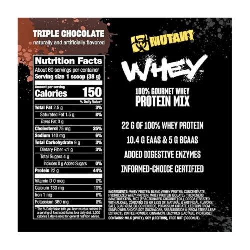 Mutant Whey Protein Triple Chocolate 2.27kg